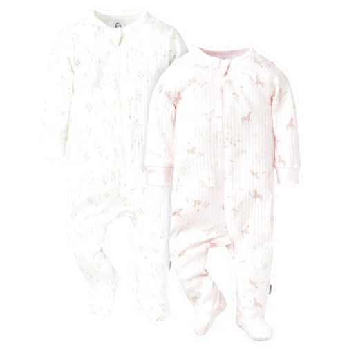 Gerber Unisex Baby 2-pack 2-way Zip Textured Sleep 'N Play