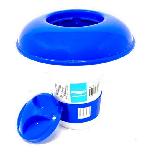 Swimline HYDROTOOLS BY SWIMLINE 8715 Mini Chemical Dispenser For Spas and Personal Pools| Compatible With Bromine & Chlorine Supports 1’’ Tablets | Adjustable Control Ring For Customizable Flow Rate