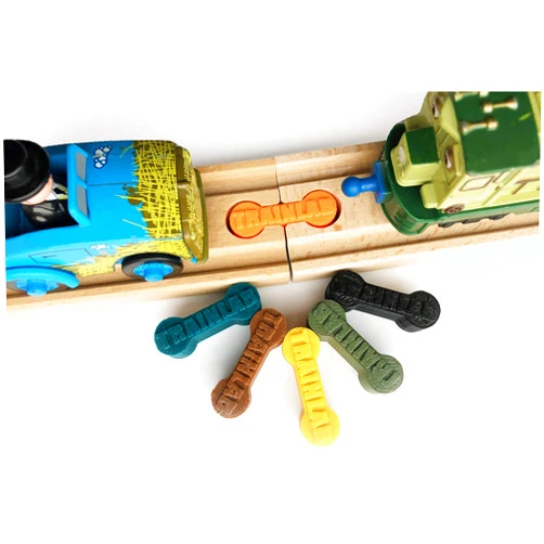 TrainLab Dog Bone Train Track Adapter Connectors (6pcs) (Camo-Hunter)