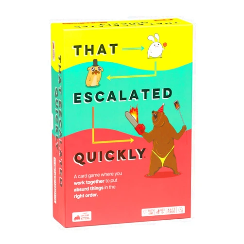 Exploding Kittens LLC Exploding Kittens That Escalated Quickly Hilarious Fun for Game Night with 160 Cards for Exciting Gameplay - 2-8 Players for Parties and Holidays