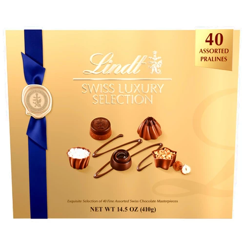 Lindt Swiss Luxury Selection Assorted Chocolates, Chocolate Candy Gift Box, 14.5 oz Gift Box