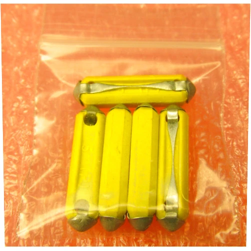 Floesser 5 Fuses Bullet Ceramic ATS GBC Torpedo 5A (Yellow), Flosser Germany