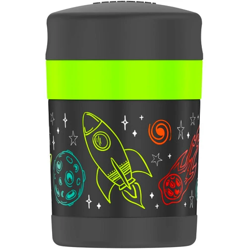 Thermos Stainless Steel Vacumm Insulated 10 Ounce Food Jar with Spoon, Space