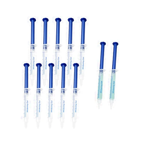 Soniker 12pcs Teeth Whitening Gel Kit 3ml Refill Gel, 10Pcs 35% Carbamide Peroxide Bleaching Gel for Tooth Whitening and 2Pcs Desensitization Gel for Sensitive Teeth,Works with Teeth Whitener Lamp LED Light