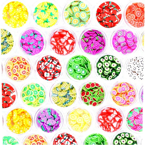DIYCICO 24 Boxes Fruit Slices Charms for Resin Polymer Clay Slime Making 3D Fimo Assorted Pieces Sticker Bulk for DIY Crafts Nail Art Lip Gloss Supplies Cellphone Decoration Accessories