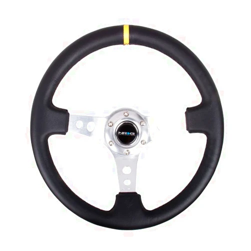 NRG Innovations NRG-RST-006SL-Y Reinforced Steering Wheel - 350mm Sport Steering Wheel (3