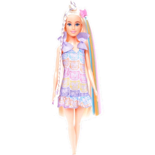 Barbie Fun & Fancy Doll & Accessories, Blonde Fashion Doll with Extra-Long Hair & 2 Looks, Including Silver Metallic Dress & Hair Extension