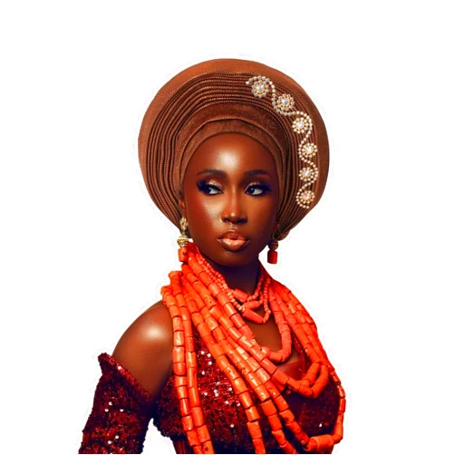 ASO OKE Exquisite African Turbans, Hats, and Nigerian Gele Headties Stylish African Head Wraps and Auto Gele Head Ties (Brown, One size)