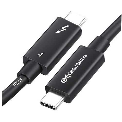 Cable Matters [Intel Certified] 40Gbps Active Thunderbolt 4 Cable 6.6 ft with 100W Charging and 8K Video - Fully Compatible with USB C/USB-C, USB 4 / USB4, and Thunderbolt 3