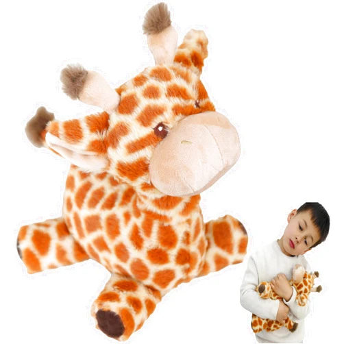 GOOC Kawaii Stuffed Giraffe Animal Fluffy Plush Toy Sitting Baby Giraffe Plushies Doll Anime Gift for Kids or Lover 10 Inch