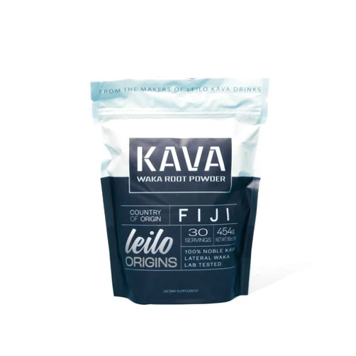 LEILO Kava Powder | Traditional Noble Waka Kava from Fiji | All Natural Kava Root to Reduce Stress and Promote Relaxation (1lb | 30 Servings)