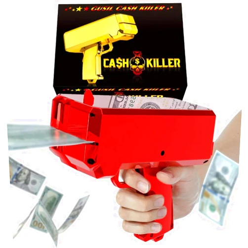 Gusil Money Gun Shooter—Gusil Cash Cannon Bills Gun Make It Rain Toy Gun,Handheld Spary Cash Gun for Game Movies Party Supplies