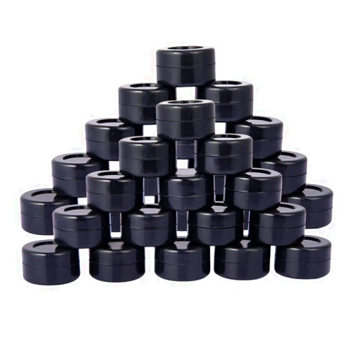 Jîmmy 5ML Non-Stick Silicone Wax Containers 50pcs Multi Use Storage Jars Oil Concentrate (Black)
