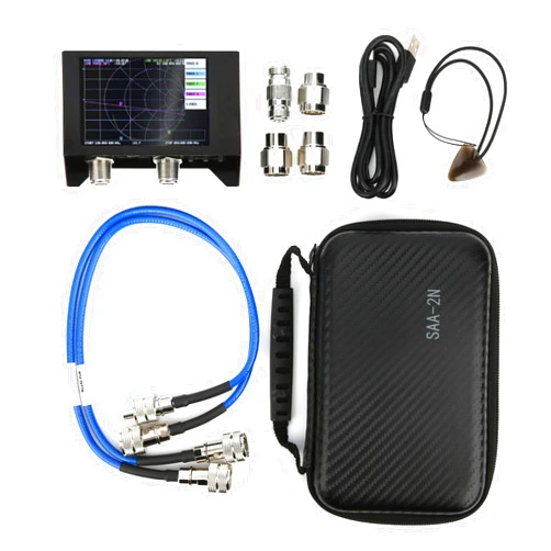 Topyond Vector Network Analyzer, Aluminum Alloy, Vector Network Analyzer 3G NanoVNA V2 Antenna Analyzer SAA2N Large Screen Electronic Components