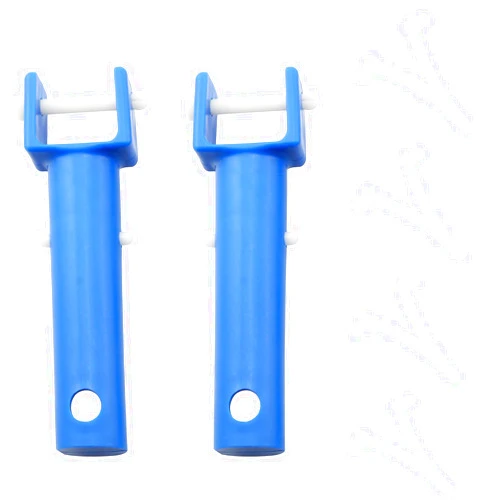 RLECS Vacuum Head Handle 2PCS Blue Color Vacuum Pool Brush Handle Universal Replacement Parts with V Clips and Pins for Swimming Pool Spa Vacuum