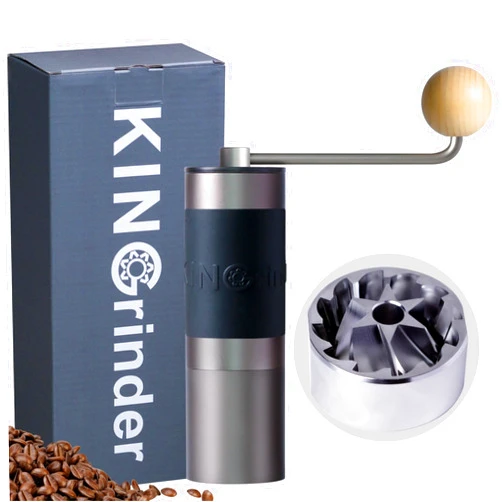 KINGrinder 【Famous KOL Recommended】KINGrinder K1 Manual Hand Coffee Grinder with Straight Handle for French Press, Drip, Espresso with Assembly Consistency Stainless Steel Conical Burr Mill, 25g Capacity
