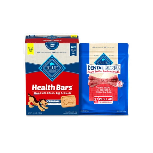 Blue Buffalo Health Bars and Dental Bones Dog Treats Variety Bundle