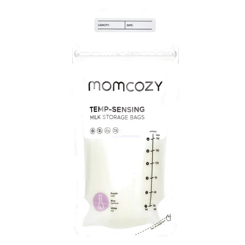 Momcozy Breastmilk Storing Bags, Temp-Sensing Discoloration Milk Storing Bags for Breastfeeding, Disposable Milk Storage Bag with 6 Ounce Self Standing, No-Leak Milk Freezer Storage Pouches, 200pcs