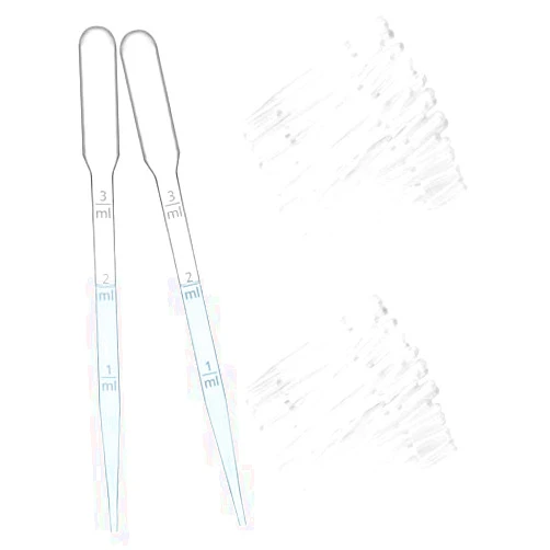 Generic Pipettes de transfert en plastique jetables de 3 ml, 500 pièces Pipettes d'huiles essentielles Vol. Compte-gouttes gradué de 3 ml, 0,5 ml, 5,91