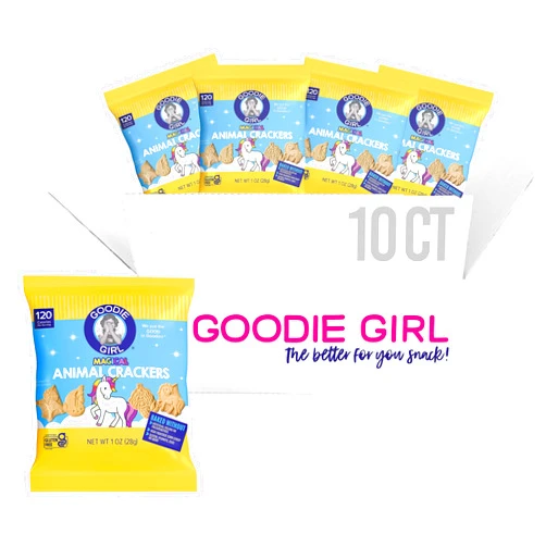 Goodie Girl Cookies Goodie Girl, Magical Animal Crackers Snack Packs | Gluten Free, Peanut Free, Dairy Free, Egg Free | 120 Calories Each (Pack of 10)