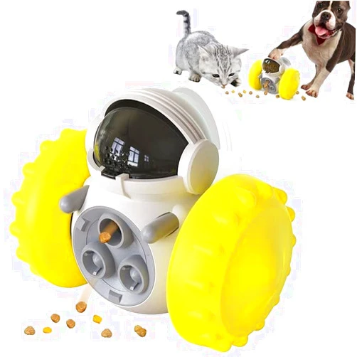 The Pawfect Dog Pawfect Dog Puzzle Toy | Interactive Treat Dispenser, Durable Play Training for Small/Medium Dogs (Yellow)