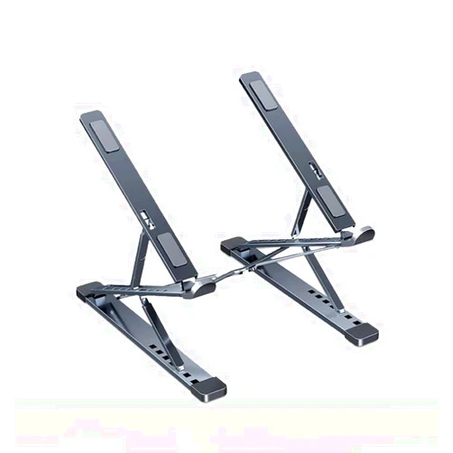 YZLELEQ Adjustable Laptop Stand for Desk Portable Notebook Stand Aluminum Computer Stand for Desk Compatible with Lenovo，MacBook Air Pro, Dell XPS, HP，All 10-17.3‘’ Laptops-Grey
