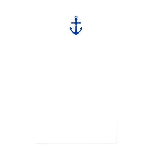 Boatman Geller 4x6 Nautical Blue Boat Anchor Notepad – Fine Stationery for Office Desk and Kitchen Counter; Thoughtful Gift for Mom, Dad, Son, Daughter, Friend