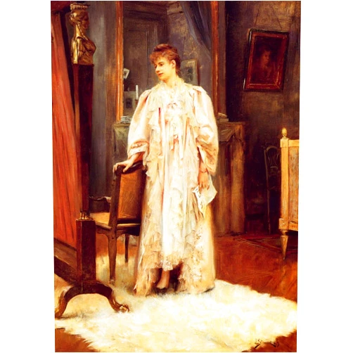 Canvas Art USA Lady in Her Boudoir by Julius Leblanc Stewart - 21