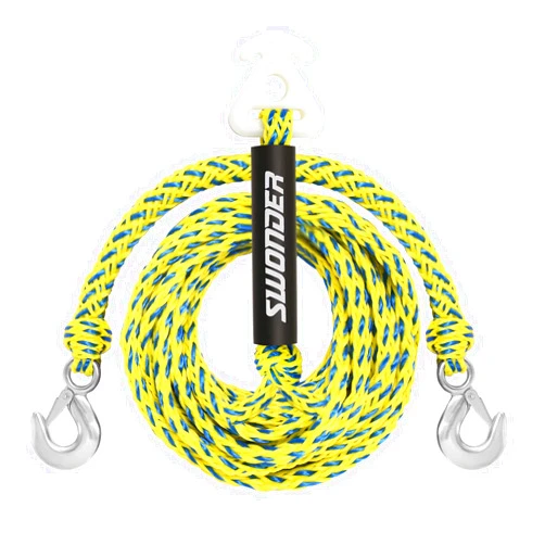 Swonder Boat Tow Harness for Tubing - 16ft Tow Rope for 4 Riders Towable Tube with 3/4in Big Hook