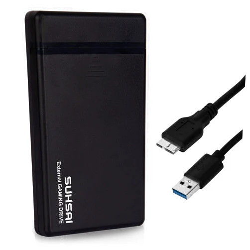 SUHSAI External Hard Drive 320GB USB 3.0 Gaming Hard Disk Ultra Slim & Portable 2.5