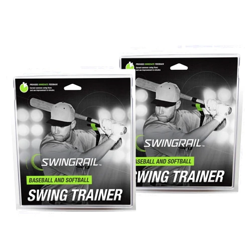 SWINGRAIL Baseball/Softball Swing Trainer Aid (2-Pack) Equipment for Batting and Hitting