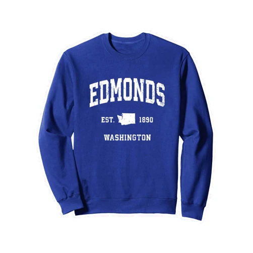 Edmonds WA Retro T-Shirts & Gifts Edmonds Washington WA Vintage Athletic Sports Design Sweatshirt