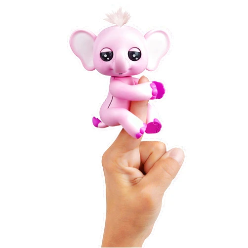 WowWee Fingerlings Baby Elephant - Nina (Pink) - Interactive Toy