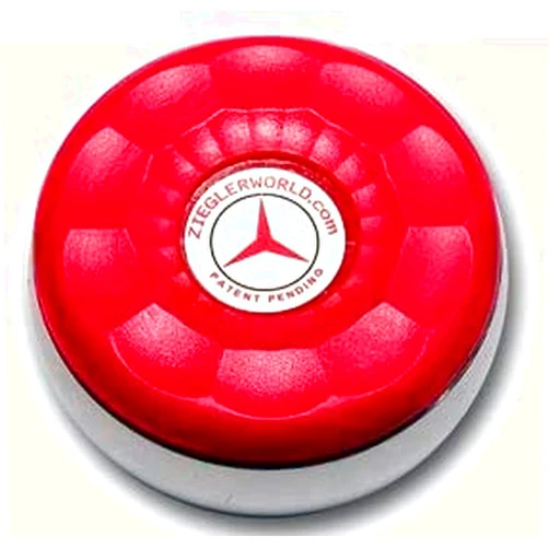 Zieglerworld Table Large Shuffleboard Puck Weights - 4 Pucks - Ruby Red Colors + Booklet