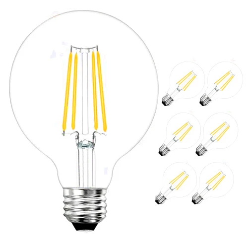 Bluex Bulbs 6 Pack LED G25 Globe Light Bulbs Bulbs 6W - 3000K Warm White Dimmable 60W Equivalent E26 Base 120V - Edison Vanity Light Bulbs for Bedroom, Kitchen, Vanity, Mirror Vintage (3000K - Warm White)