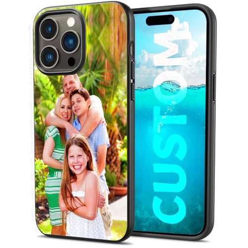 Justin Lee Customized Studio Personalized Photo Customized Gift Custom Phone Case for iPhone 15 14 13 Pro Max Mini 12 Se 11 Xs 8 7 Plus 6S 5S All Models Optional Black/White