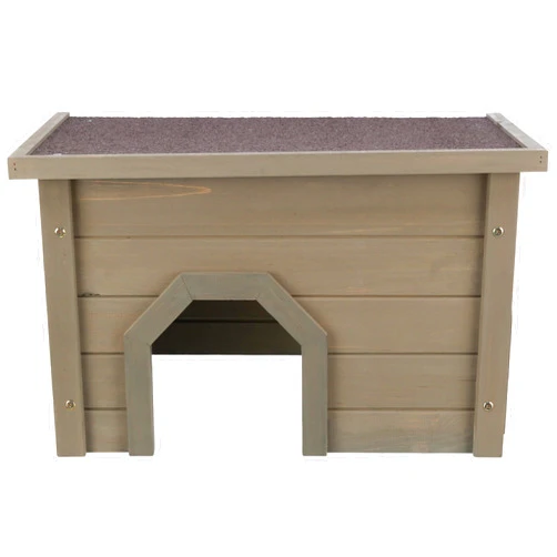 TRIXIE Indoor & Outdoor Small Animal Hideout Shelter for Rabbits and Guinea Pigs, Weatherproof Hide House with Two Entrances, Easy Assembly, Animal-Safe Design