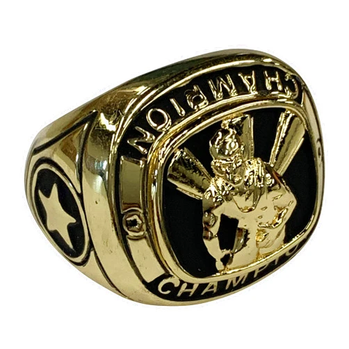 Express Medals Champion Wrestling Wrestler Trophy Ring with Award Display Stand Case and Neck Display Ball Style Chain