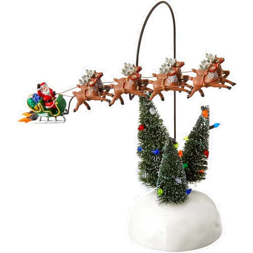 Department 56 National Lampoons Christmas Vacation Village Animated Flaming Sleigh Accessory Figurine, 10 Inch, Multicolor