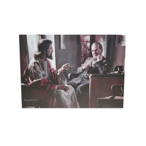 Generic Harry Anderson Divine Counselor Jesus Counseling Businessman Poster Decorative Painting Canvas Wall Art Living Room Posters Bedroom Painting 12x18inch(30x45cm)