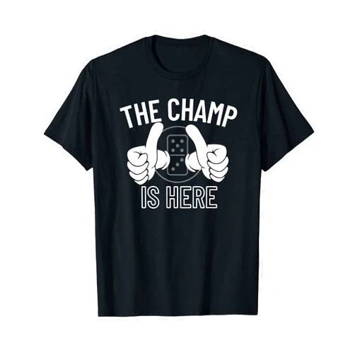 Dominoes Uniform Apparel The Champ is Here Dominoes Champion - Dominoes T-Shirt