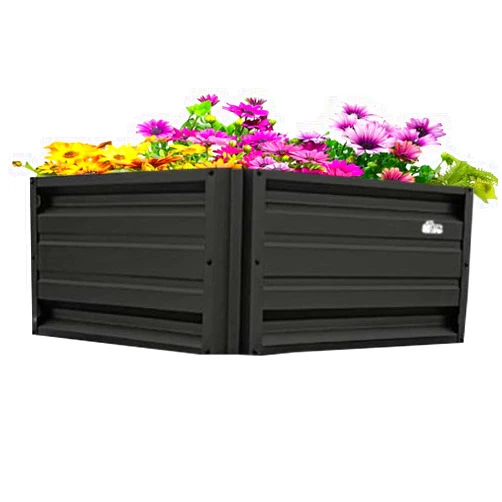 PLANTER BOX DIRECT.COM BY ALL METAL WORKS, INC. Planter Box Direct 36 x 36 x 18 Inch Square Metal Planter Box | Durable Metal Raised Garden Bed in Galvalume Steel | Custom Colors and Different Sizes (Stealth Black)