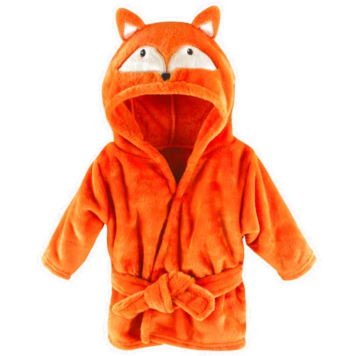 Hudson Baby Unisex Baby Plush Animal Face Bathrobe