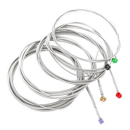 HERCHR Electric Bass Strings, 5Pcs Bass String Colourful Ball End G D A E B 5 Notes Metal Strings Replacement for Electric Bass Guitar Strings Acoustic Bass Guitar Strings 5 String set