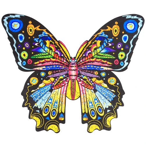 C CRYSTAL LEMON Wooden Butterfly Jigsaw Puzzles – Unique Wooden Puzzles for Adults and Children – Coolest Adult Puzzles Perfect for Family – Wooden Puzzles for Toddlers – 210 Piece Custom Puzzle for Kids and Adults