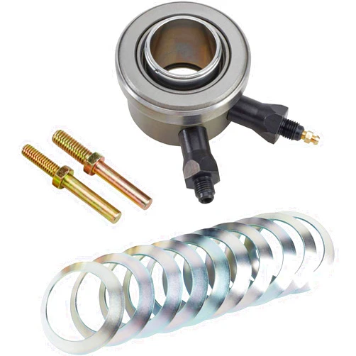 Speedway Motors Chevy Hydraulic Throwout Bearing Kit for GM 3/4-Speed & TKO-500/600 5-Speeds, Simplified Install with Anti-rotation Studs & Air Gap Shims, Fits Small Block Chevy (SBC)