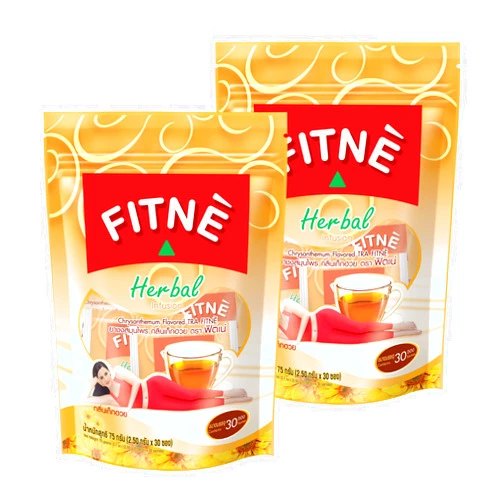 FITNÈ Chrysanthemum Herbal Tea Senna Infusion Smooth Mild Soothing Beverage Natural Gentle Detox Cleanse No Calories Caffeine Free, 60 Tea Bags