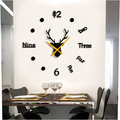 FASHION in THE CITY Large 3D DIY Wall Clock Frameless Mirror Surface Big Wall Clock Home Decoration for Living Room Bedroom Office Coffee Hall Bar Wall Decorations