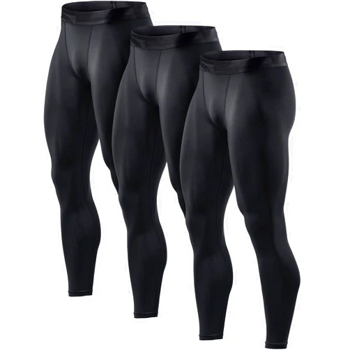 TSLA Men's Compression Pants, Cool Dry Athletic Workout Running Tights Leggings with Pocket/Non-Pocket
