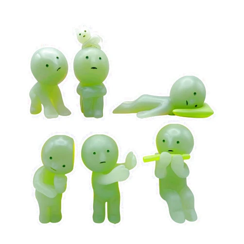 Generic Smitski Hipper, Hippers, Smitski Figures, Simski, Smiki Figures, 𝑩𝒍𝒊𝒏𝒅 𝑩𝒐𝒙, Glow in The Dark Figure, Living Series, Random Style, (1 Pack) (G)